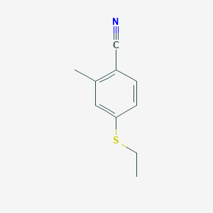 molecular formula C10H11NS B8486983 4-(Ethylthio)-2-methylbenzonitrile 