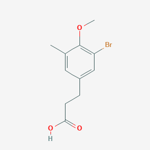 molecular formula C11H13BrO3 B8487020 3-(3-Bromo-4-methoxy-5-methylphenyl)propionic acid 