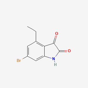 molecular formula C10H8BrNO2 B8487036 6-bromo-4-ethyl-1H-indole-2,3-dione 