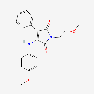molecular formula C20H20N2O4 B8487056 1-(2-Methoxyethyl)-3-[(4-methoxyphenyl)amino]-4-phenyl-1H-pyrrole-2,5-dione 