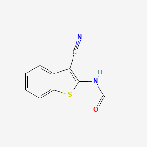 molecular formula C11H8N2OS B8487117 N-(3-Cyano-1-benzothiophen-2-yl)acetamide CAS No. 18774-46-4