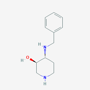 molecular formula C12H18N2O B8487157 trans-4-[(Phenylmethyl)amino]-3-piperidinol 
