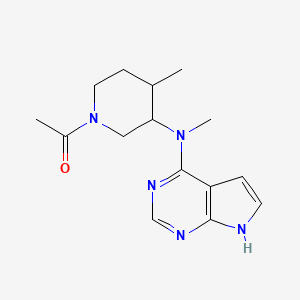 molecular formula C15H21N5O B8487177 1-{4-Methyl-3-[methyl-(7H-pyrrolo[2,3-d]pyrimidin-4-yl)-amino]-piperidin-1-yl}-ethanone 