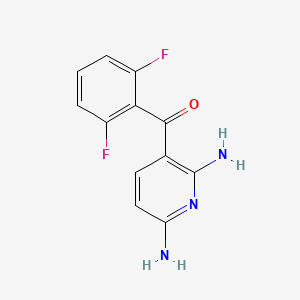 molecular formula C12H9F2N3O B8487192 3-Acyl-2,6-diaminopyridine deriv. 3a 