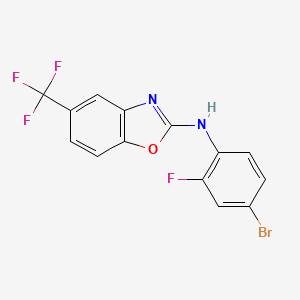 molecular formula C14H7BrF4N2O B8487200 N-(4-Bromo-2-fluorophenyl)-5-(trifluoromethyl)-1,3-benzoxazol-2-amine CAS No. 791594-53-1