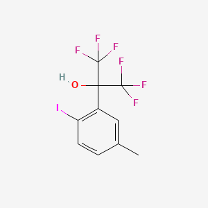molecular formula C10H7F6IO B8487255 1,1,1,3,3,3-Hexafluoro-2-(2-iodo-5-methylphenyl)propan-2-ol CAS No. 65653-64-7