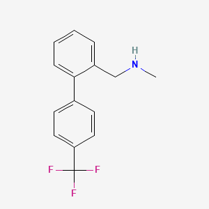molecular formula C15H14F3N B8487262 N-methyl-N-((4'-(trifluoromethyl)biphenyl-2-yl)methyl)amine 