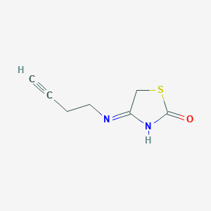 molecular formula C7H8N2OS B8487269 4-(but-3-yn-1-ylamino)-1,3-thiazol-2(5H)-one 