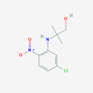 molecular formula C10H13ClN2O3 B8487273 2-[N-(5-Chloro-2-nitrophenyl)]amino-2-methyl-1-propanol 
