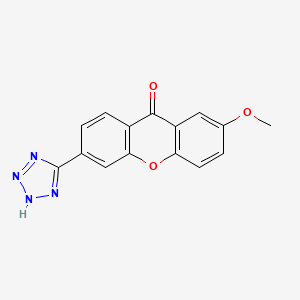 molecular formula C15H10N4O3 B8487288 2-Methoxy-6-(2H-tetrazol-5-yl)-9H-xanthen-9-one CAS No. 89216-84-2