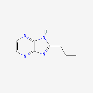 molecular formula C8H10N4 B8487306 2-propyl-1H-imidazo[4,5-b]pyrazine 