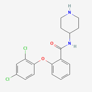 molecular formula C18H18Cl2N2O2 B8487329 2-(2,4-dichlorophenoxy)-N-piperidin-4-ylbenzamide CAS No. 919118-33-5