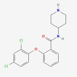 B8487329 2-(2,4-dichlorophenoxy)-N-piperidin-4-ylbenzamide CAS No. 919118-33-5