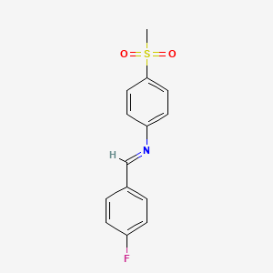 Benzenamine, N-[(4-fluorophenyl)methylene]-4-(methylsulfonyl)-