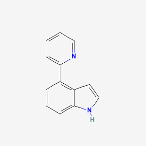 molecular formula C13H10N2 B8487449 4-pyridin-2-yl-1H-indole 