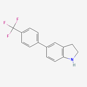 5-[4-(Trifluoromethyl)phenyl]indoline