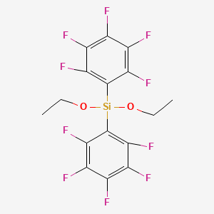 molecular formula C16H10F10O2Si B8487571 Bis(pentafluorophenyl)diethoxysilane 