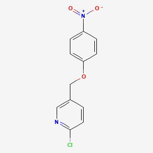 molecular formula C12H9ClN2O3 B8487605 4-(2-Chloro-5-pyridylmethyloxy)nitrobenzene 