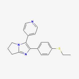 5h-Pyrrolo[1,2-a]imidazole,2-[4-(ethylthio)phenyl]-6,7-dihydro-3-(4-pyridinyl)-