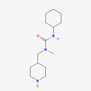 molecular formula C14H27N3O B8487619 1-Methyl-1-(4-piperidylmethyl)-3-cyclohexylurea 