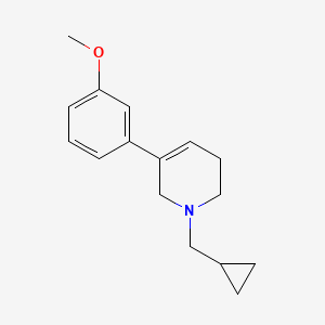 B8487627 1-(Cyclopropylmethyl)-5-(3-methoxyphenyl)-1,2,3,6-tetrahydropyridine CAS No. 83010-54-2