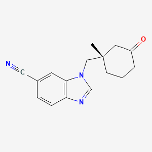 (S)-1-((1-Methyl-3-oxocyclohexyl)methyl)-1H-benzo[d]imidazole-6-carbonitrile
