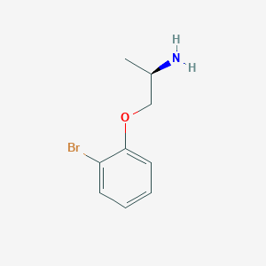 molecular formula C9H12BrNO B8487679 (R)-2-(2-bromophenoxy)-1-methylethylamine 