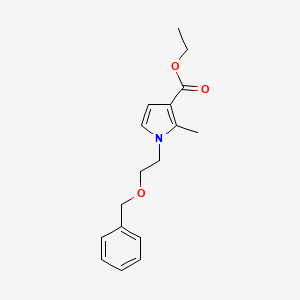 molecular formula C17H21NO3 B8487700 Ethyl 1-(2-(benzyloxy)ethyl)-2-methyl-1H-pyrrole-3-carboxylate 