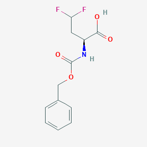 molecular formula C12H13F2NO4 B8487702 (2S)-2-{[(Benzyloxy)carbonyl]amino}-4,4-difluorobutanoic acid CAS No. 467438-39-7