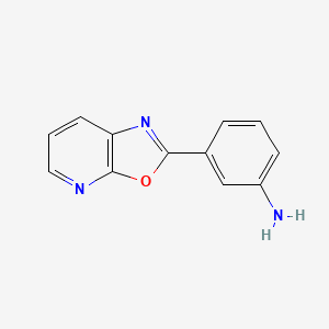 molecular formula C12H9N3O B8487714 3-(Oxazolo[5,4-b]pyridin-2-yl)benzenamine 