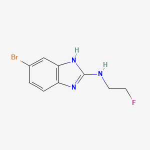 molecular formula C9H9BrFN3 B8487719 5-bromo-N-(2-fluoroethyl)-1H-benzo[d]imidazol-2-amine 
