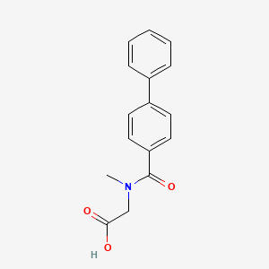 molecular formula C16H15NO3 B8487745 [(Biphenyl-4-carbonyl)-methyl-amino]-acetic acid 