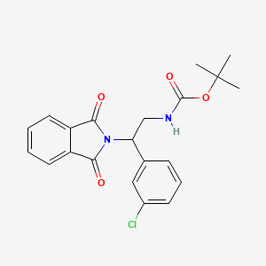 molecular formula C21H21ClN2O4 B8487757 [2-(3-Chloro-phenyl)-2-(1,3-dioxo-1,3-dihydro-isoindol-2-yl)-ethyl]-carbamic acid tert-butyl ester 