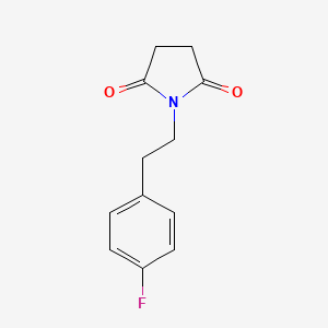 molecular formula C12H12FNO2 B8487782 1-[2-(4-Fluoro-phenyl)-ethyl]-pyrrolidine-2,5-dione 