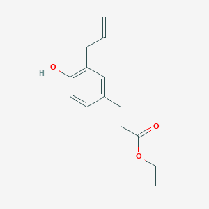 molecular formula C14H18O3 B8487789 Ethyl 3-[4-hydroxy-3-(prop-2-EN-1-YL)phenyl]propanoate CAS No. 166959-22-4