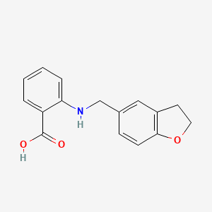 molecular formula C16H15NO3 B8487790 2-[(2,3-Dihydro-benzofuran-5-ylmethyl)-amino]-benzoic acid 