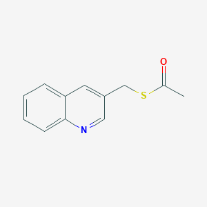 molecular formula C12H11NOS B8487810 3-Acetylthiomethylquinoline 