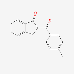 molecular formula C17H14O2 B8487830 2-p-Toluoylindan-1-one 