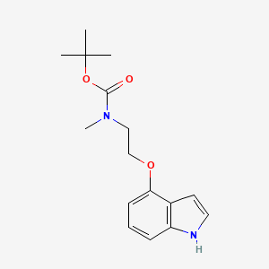 molecular formula C16H22N2O3 B8487834 [2-(1H-indol-4-yloxy)ethyl]-methylcarbamic acid tert-butyl ester 