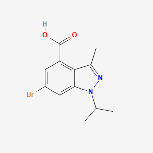 molecular formula C12H13BrN2O2 B8487841 6-bromo-1-isopropyl-3-methyl-1H-indazole-4-carboxylic acid 