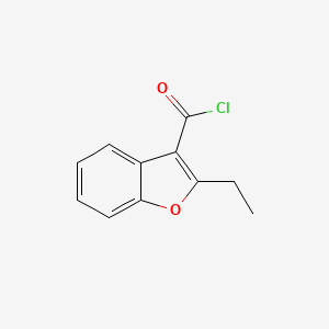 molecular formula C11H9ClO2 B8487935 2-Ethyl-benzofuran-3-carbonyl chloride 