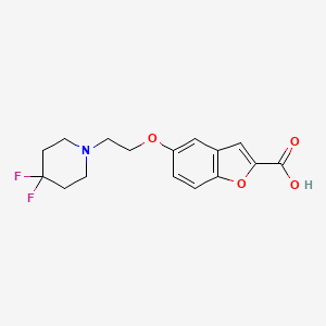 molecular formula C16H17F2NO4 B8487938 5-[2-(4,4-Difluoropiperidin-1-yl)ethoxy]-1-benzofuran-2-carboxylic acid CAS No. 920009-36-5