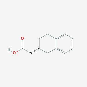 molecular formula C12H14O2 B8487947 (R)-(+)-1,2,3,4-tetrahydronaphthalen-2-ylacetic acid 
