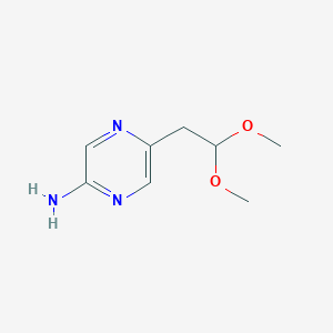 molecular formula C8H13N3O2 B8487959 5-(2,2-Dimethoxy-ethyl)-pyrazin-2-ylamine 
