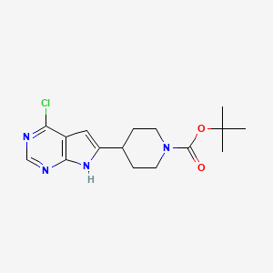 tert-butyl 4-(4-chloro-7H-pyrrolo[2,3-d]pyrimidin-6-yl)piperidine-1-carboxylate