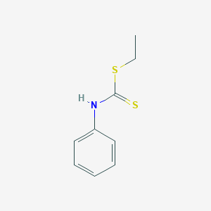 molecular formula C9H11NS2 B084880 Carbamodithioic acid, phenyl-, ethyl ester CAS No. 13037-20-2