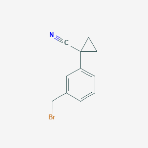 molecular formula C11H10BrN B8488009 1-(3-(Bromomethyl)phenyl)cyclopropanecarbonitrile 