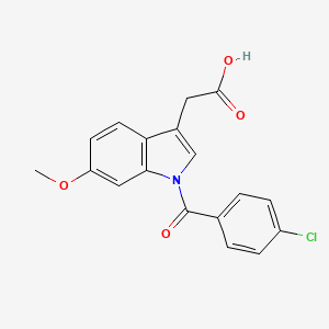 molecular formula C18H14ClNO4 B8488184 1h-Indole-3-acetic acid,1-(4-chlorobenzoyl)-6-methoxy- 
