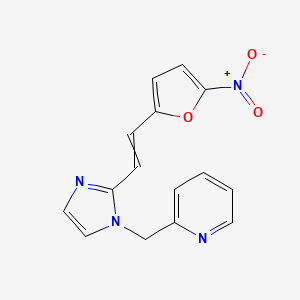 B8488194 2-({2-[2-(5-Nitrofuran-2-yl)ethenyl]-1H-imidazol-1-yl}methyl)pyridine CAS No. 61959-54-4