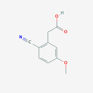 molecular formula C10H9NO3 B8488207 (2-Cyano-5-methoxyphenyl)acetic acid 